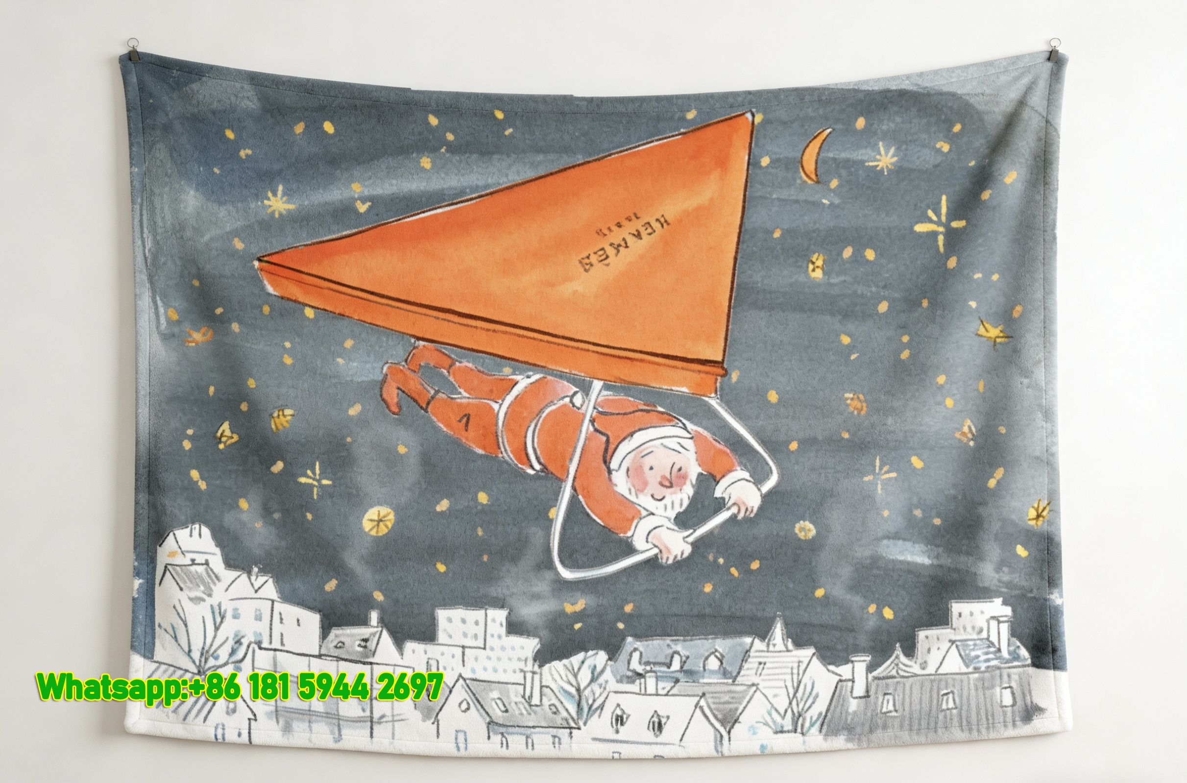 Hermes Warm Flannel Throw Blanket for Sofa Couch Decoration IMG_5378